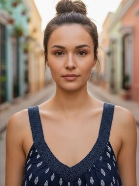 En Crěme printed tank top s